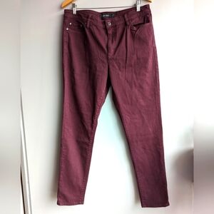 Lauren Ralph Lauren Burgundy Womens Jeans Premier Skinny Size 14 Office Career